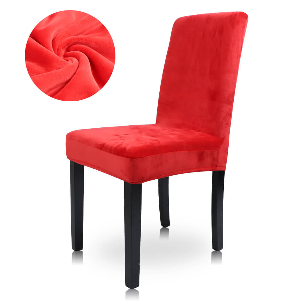 Rood fluwelen stoelhoes